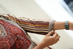 Brown Stripe Block Print 30+ Women Everyday Office Kurta (Top + Bottom) | MAGI0018