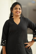 Black Mirror Work 30+ Women Everyday Office Kurta (Top + Bottom) | MAGI0019