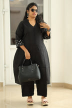 Black Mirror Work 30+ Women Everyday Office Kurta (Top + Bottom) | MAGI0019