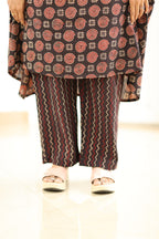 Coordinated zigzag print pant