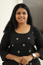 Front close-up of neckline
