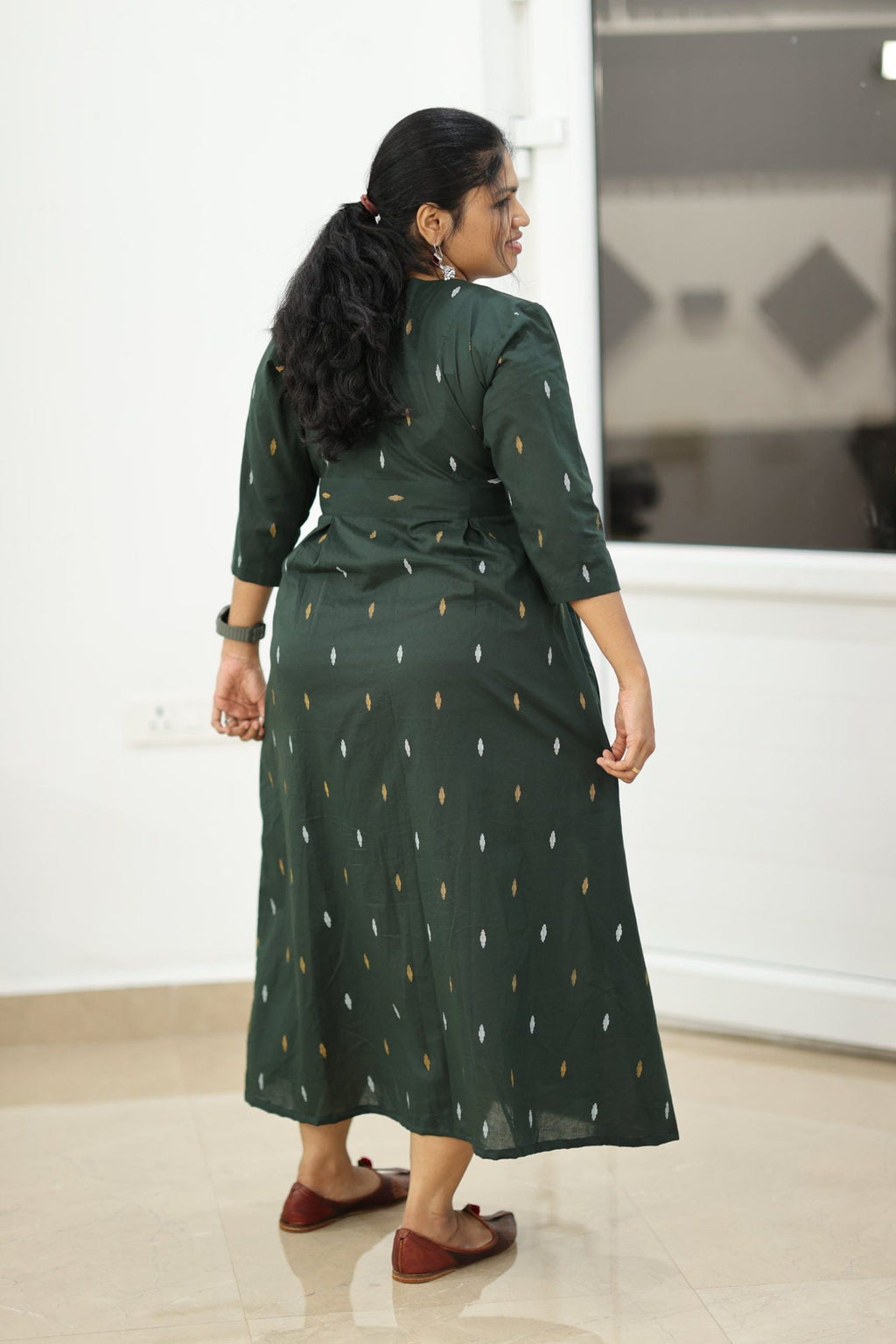 Back view of the maxi dress