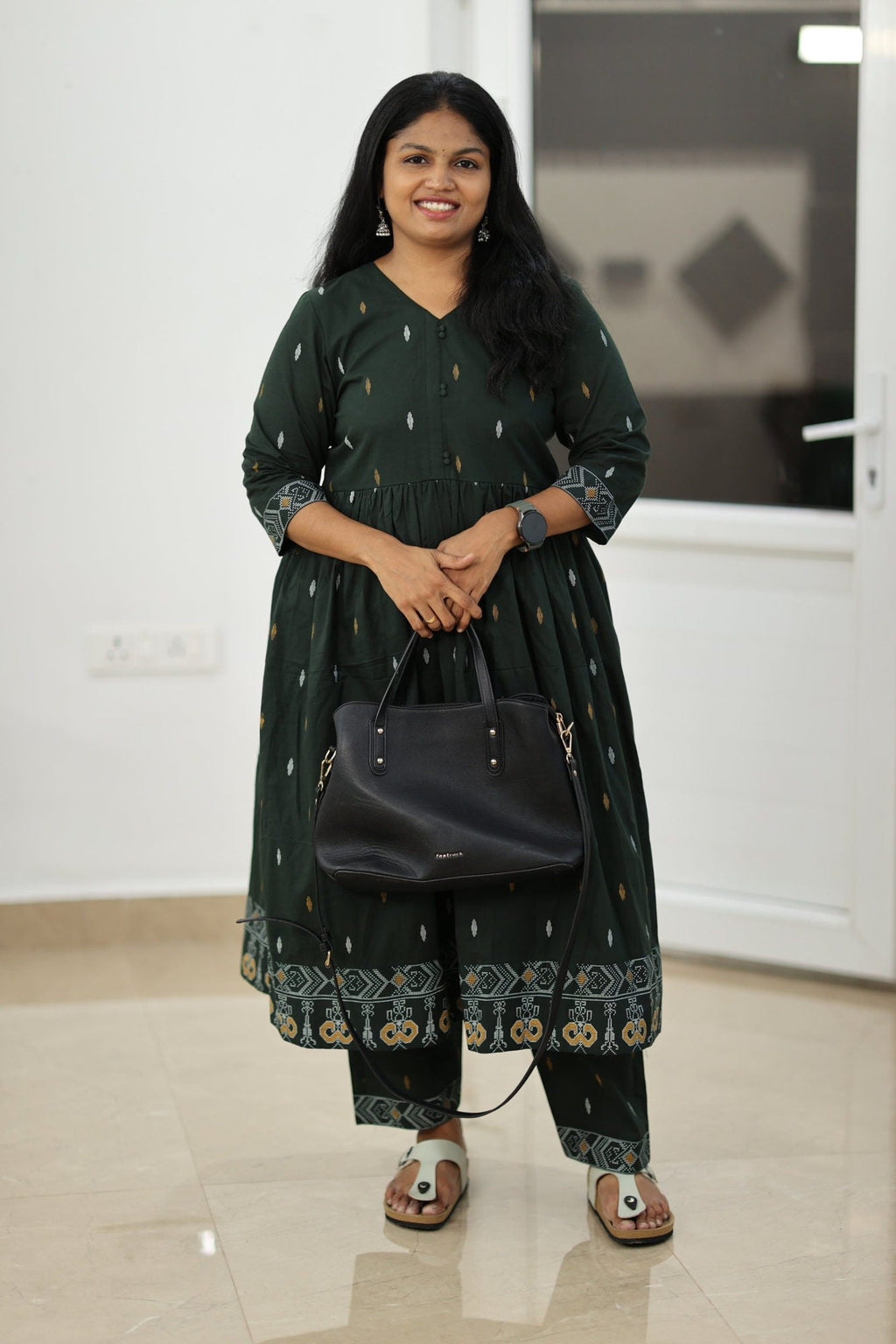 Styled for the office with a black bag