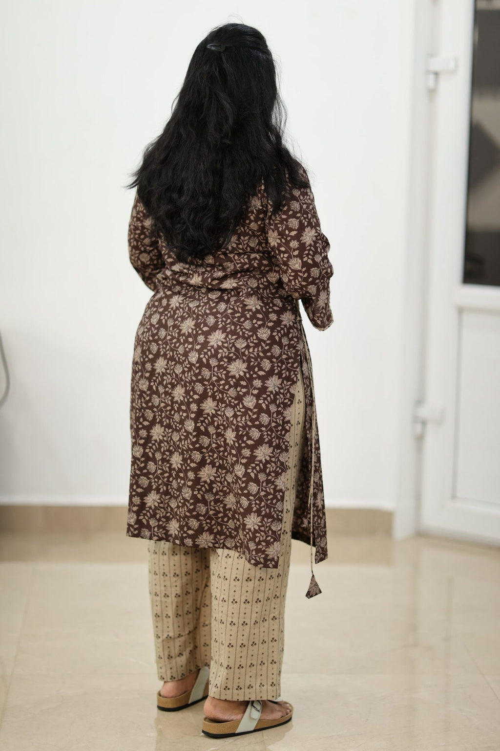 Back view of the kurta and palazzo