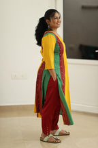 Hand in the side pocket, showing how it falls through the hip