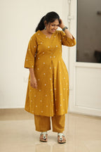 Amber gold kurta set office look