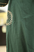 Spinach Leaf Cream Embroidery 30+ Women Everyday Office Kurta (Top + Bottom + Dupatta) | MAGI0049