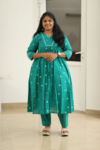 Peacock Pearl Butta 30+ Women Everyday & Special Day Office Kurta (Top + Bottom) | MAGI0052