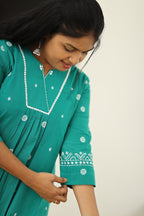 Peacock Pearl Butta 30+ Women Everyday & Special Day Office Kurta (Top + Bottom) | MAGI0052