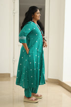 Peacock Pearl Butta 30+ Women Everyday & Special Day Office Kurta (Top + Bottom) | MAGI0052