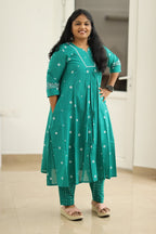 Peacock Pearl Butta 30+ Women Everyday & Special Day Office Kurta (Top + Bottom) | MAGI0052