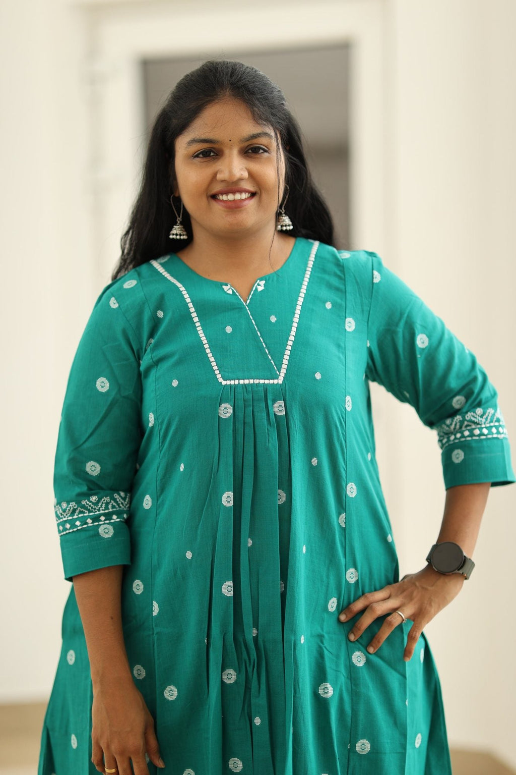 Peacock Pearl Butta 30+ Women Everyday & Special Day Office Kurta (Top + Bottom) | MAGI0052