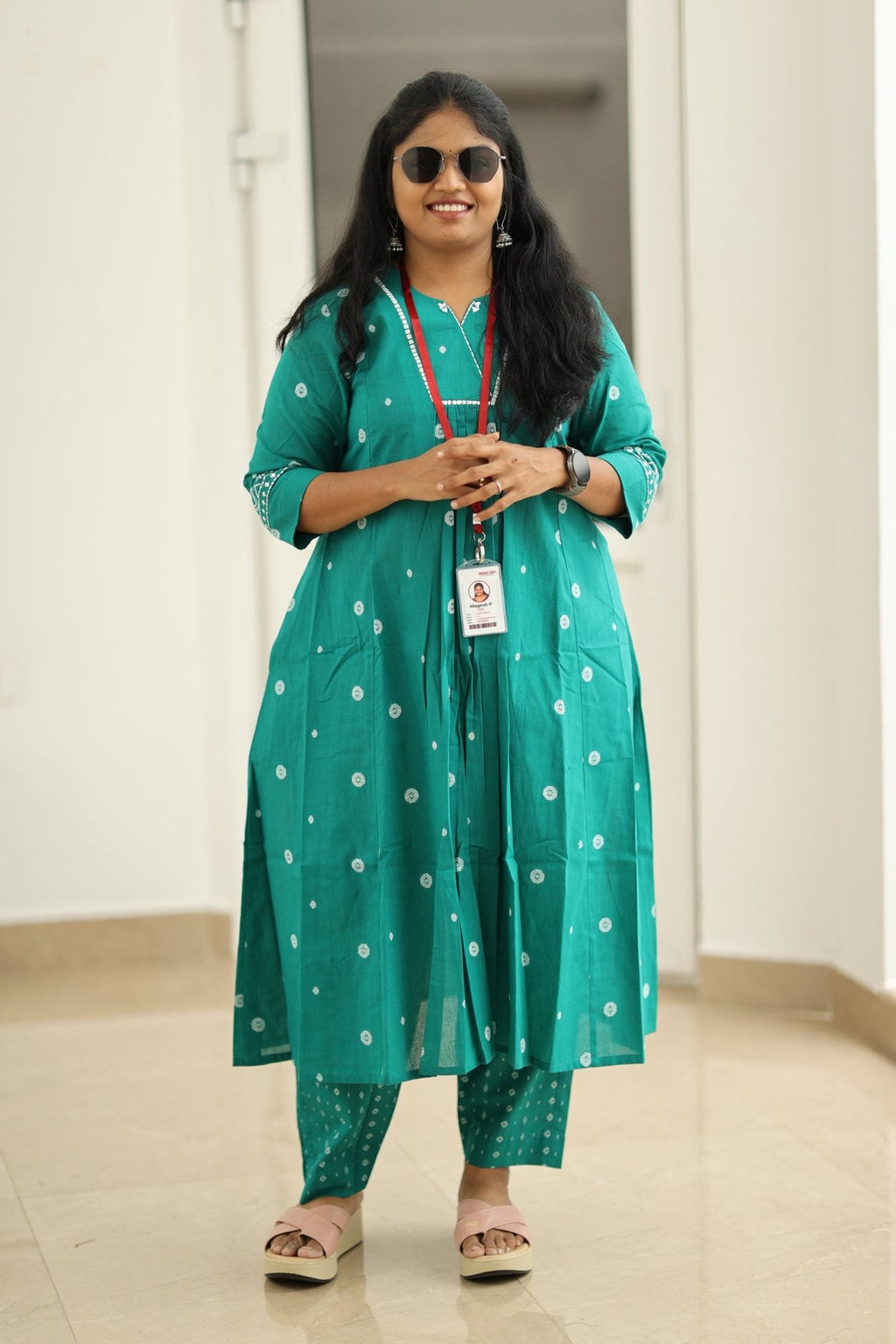 Peacock Pearl Butta 30+ Women Everyday & Special Day Office Kurta (Top + Bottom) | MAGI0052