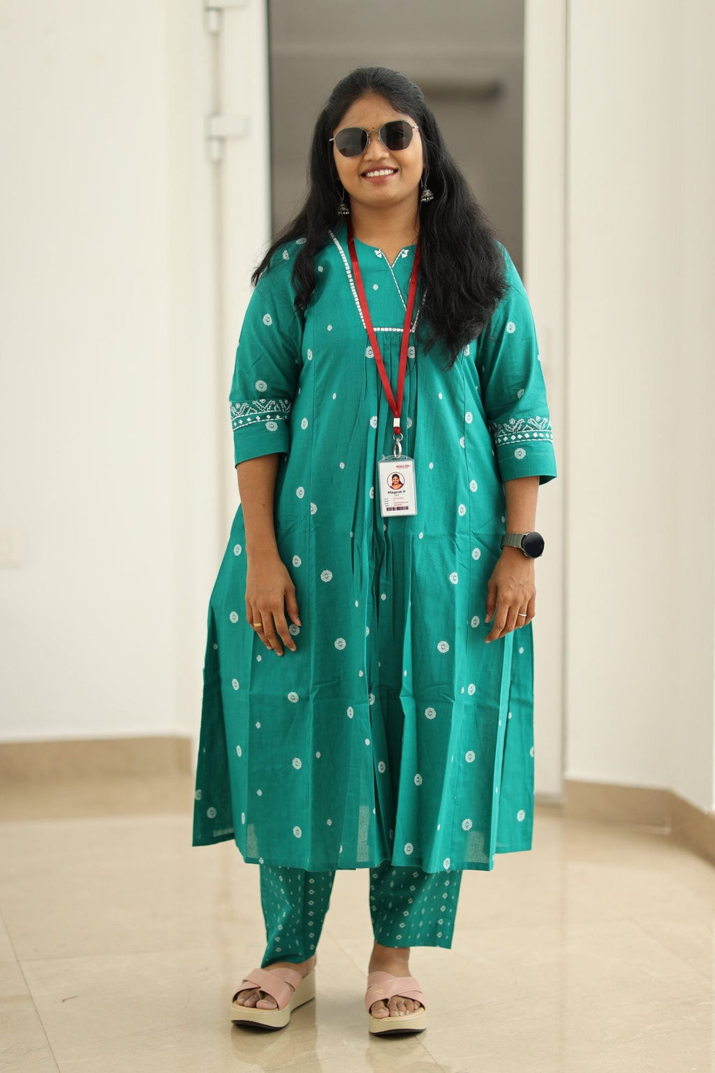 Peacock Pearl Butta 30+ Women Everyday & Special Day Office Kurta (Top + Bottom) | MAGI0052