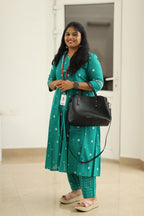 Peacock Pearl Butta 30+ Women Everyday & Special Day Office Kurta (Top + Bottom) | MAGI0052