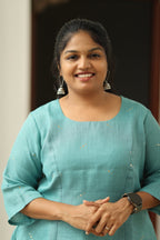 Mint Mojito Gold Sequin 30+ Women Everyday Office Kurta (Top + Bottom) | MAGI0058