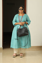 Mint Mojito Gold Sequin 30+ Women Everyday Office Kurta (Top + Bottom) | MAGI0058