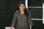Blackcurrant Mustard Zigzag 30+ Women Everyday Office Kurta (Top + Bottom) | MAGI0063