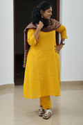Mango Lassi Chocolate Dupatta 30+ Women Everyday Office Kurta (Top + Bottom + Dupatta) | MAGI0065