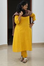 Mango Lassi Chocolate Dupatta 30+ Women Everyday Office Kurta (Top + Bottom + Dupatta) | MAGI0065