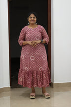 Rose Falooda Hakoba Maxi 30+ Women Everyday Office Kurta (Maxi Dress) | MAGI0069