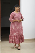 Rose Falooda Hakoba Maxi 30+ Women Everyday Office Kurta (Maxi Dress) | MAGI0069
