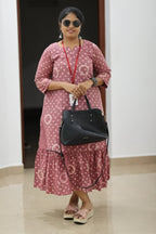 Rose Falooda Hakoba Maxi 30+ Women Everyday Office Kurta (Maxi Dress) | MAGI0069
