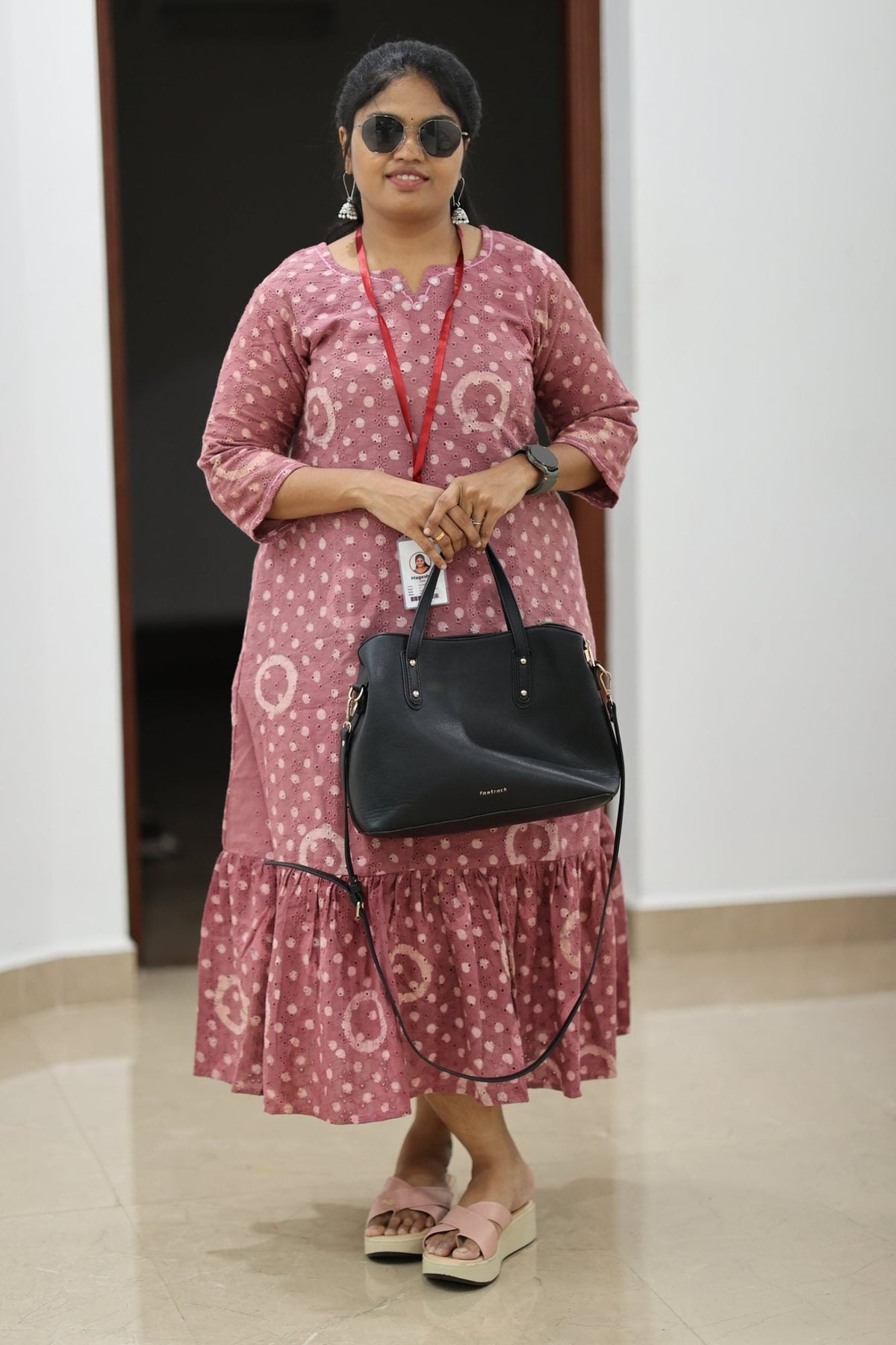 Rose Falooda Hakoba Maxi 30+ Women Everyday Office Kurta (Maxi Dress) | MAGI0069