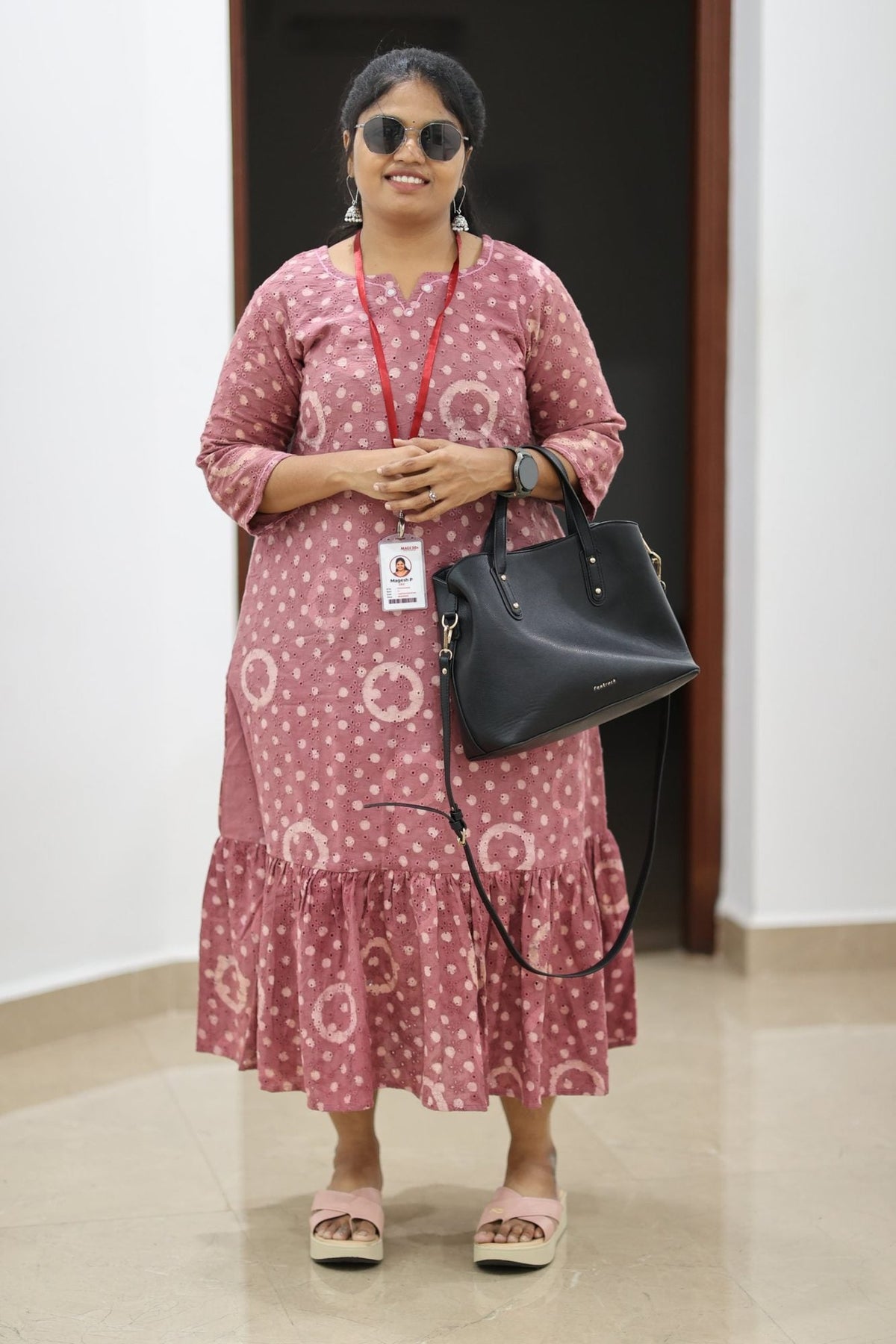 Rose Falooda Hakoba Maxi 30+ Women Everyday Office Kurta (Maxi Dress) | MAGI0069